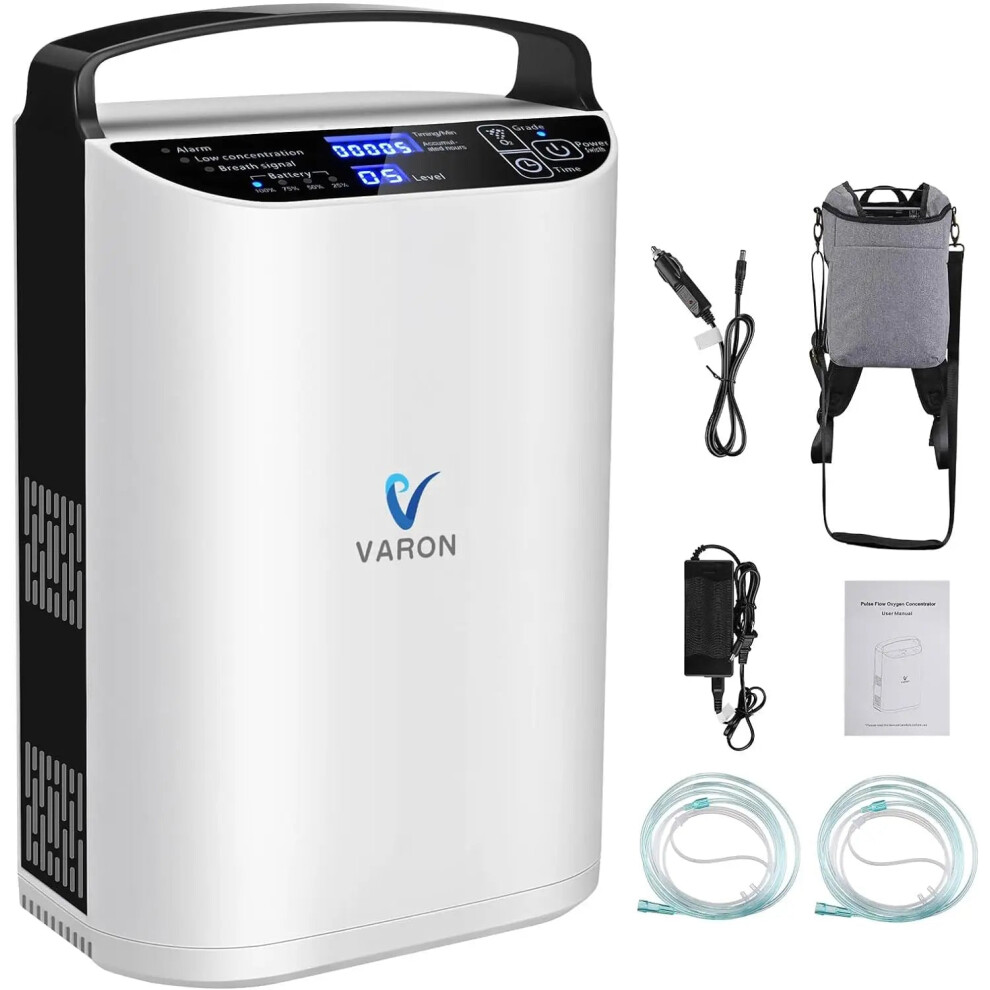 Varon Nt-01 Pro Portable Oxygen Concentrator 93-95% | 1-5 Liter O2 Machine With Removable Battery | 110-240V | Us/De In-Stock 7445027016093