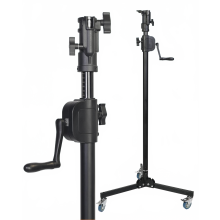 Portable Telescopic Light Stand with Removable Lock & Pulley for Flashlights