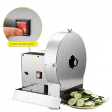 Multifunctionele elektrische snijmachine: commerciële automatische stalen snijder voor citroenen, aardappelen, lotuswortel, gember en groenten