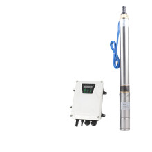 2HP Solar-Powered Submersible Well Pump for 3-Inch Boreholes - 180ft Reach, BLDC Motor, I for Agricultural Drip Irrigation