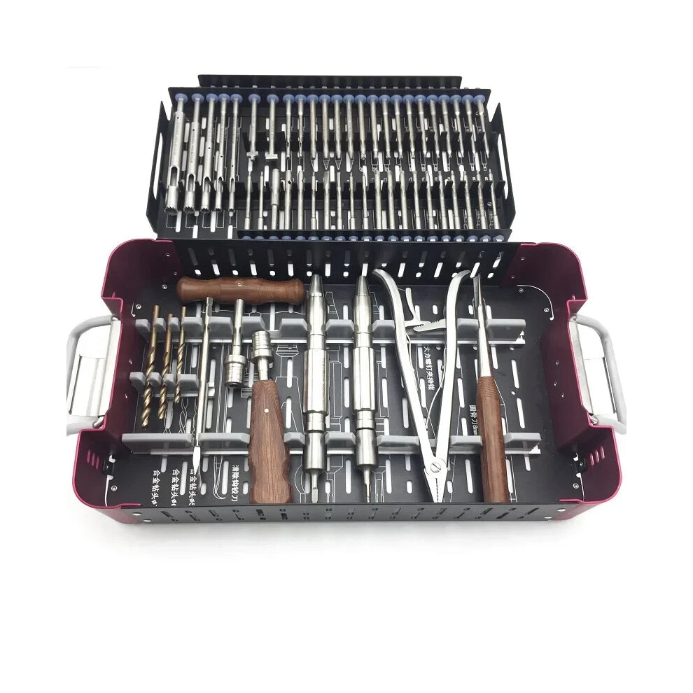 Comprehensive 56-Piece Orthopedic Screwdriver & Surgical Screw Extractor Kit For Medical And Pet Orthopedic Procedures 7445001367319