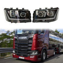 2017 Scania R/S Full LED Truck Headlamp Pair - Left & Right Manual Headlights (2379889, 2655840, 2674382)