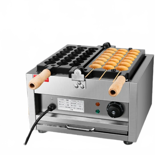 Non-Stick Electric Skewer Waffle Maker - Bubble Egg Cake & Ball-Shaped Waffle Pan with Grill Function