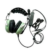 Green Aviation Headset with Superior Active Noise Reduction for Pilots