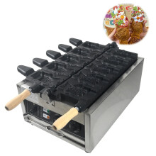 Xeoleo 3000W Non-Stick Taiyaki Maker - 5 Fish-Shaped Waffle Molds for Open Mouth Ice Cream Treats