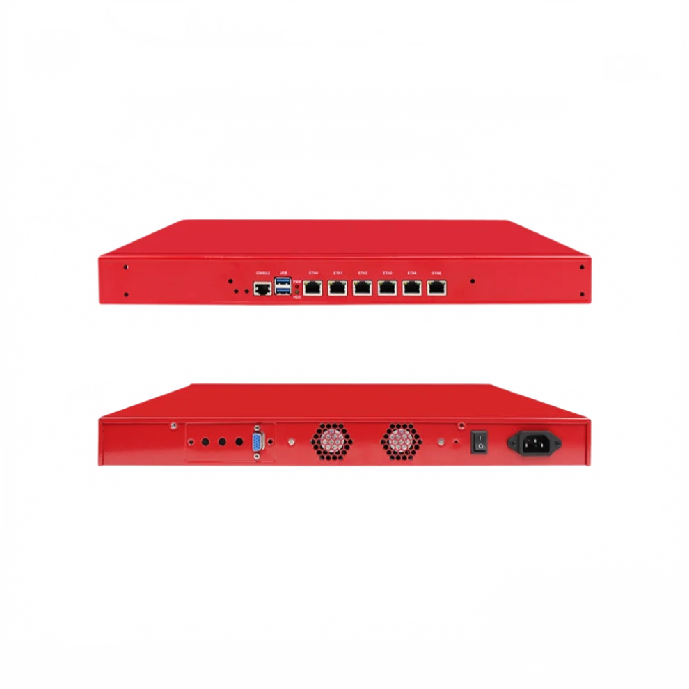 Ikuaios 1U Rackmount Network Appliance With 8Th Gen Intel Core, 6X I226 2.5G Ethernet Ports, Firewall & Router - Model 1356-6L Red 313056875844