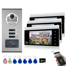 WiFi Tuya Smart Video Intercom System for Multi-Family Buildings: 7-Inch Home Doorbell Camera & Security System for Apartments and Villas