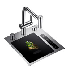 304 Stainless Steel Ultrasonic Smart Purifying Kitchen Sink with Single Bowl for Fruit and Vegetable Washing