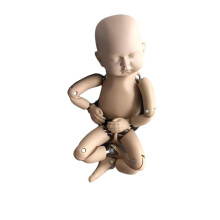 Realistic Newborn Baby Photography Posing Doll with Jointed Limbs for Studio Training and Props