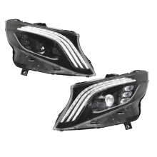 Dynamische LED-projectorkoplampen met DRL voor 2016-2022 Benz Vito W447 - E9-autostyling