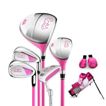 PGM Junior Girls Golf Club Set - Ages 3 to 12 - Complete Beginner Kit with Wood, Iron, Putter & Bag - Model JRTG007