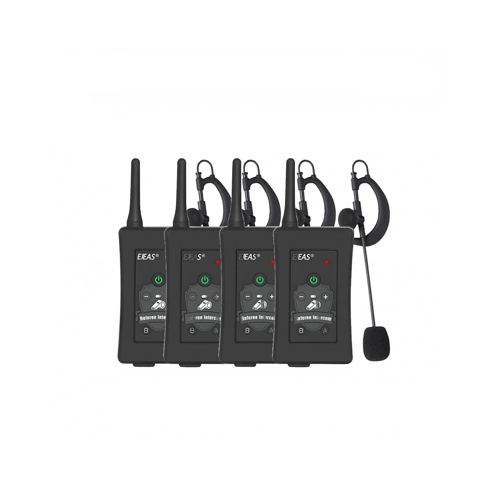Ejeas Fbim Football Referee Intercom Headset - 1200M Full Duplex Bluetooth 5.1 Motorcycle Communicator With Gift 7445014590599