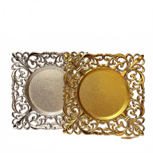 Elegant Square Steel & Gold Dining Plates - Set of 50, 100, or 200 for Desserts, Snacks, and Western Steak