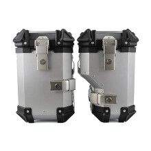 38L Aluminum Universal Motorcycle Side Box Saddlebags - Right Hidden Saddle Bags for Travel Luggage Storage