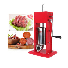 3L Stainless Steel Manual Sausage Stuffer with 4 Funnel Nozzles