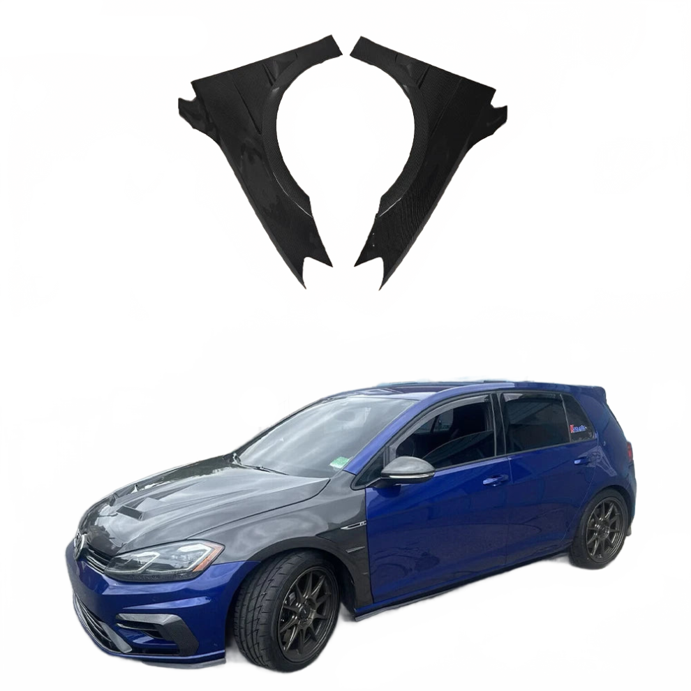 Carbon Fiber Vented Fender Replacement For Vw Golf Mk7 5 Gti Tsi R (Excludes Mk7) 7445033281201
