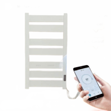 Smart WiFi Electric Towel Warmer & Dryer - Wall-Mounted White Heated Rack for Bathroom & Kitchen