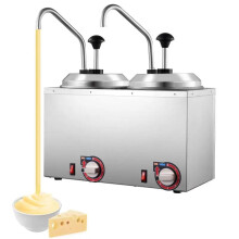 Electric Chocolate Melter & Cheese Making Kit with Double Pumps - Hot Fudge Warmer & Dispenser for Home Use