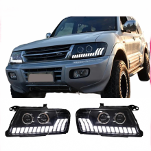 Mitsubishi Pajero V73/V75/V77 (2004-2016) LED Headlight Assembly with Dynamic Turn Signal - Automotive Accessory