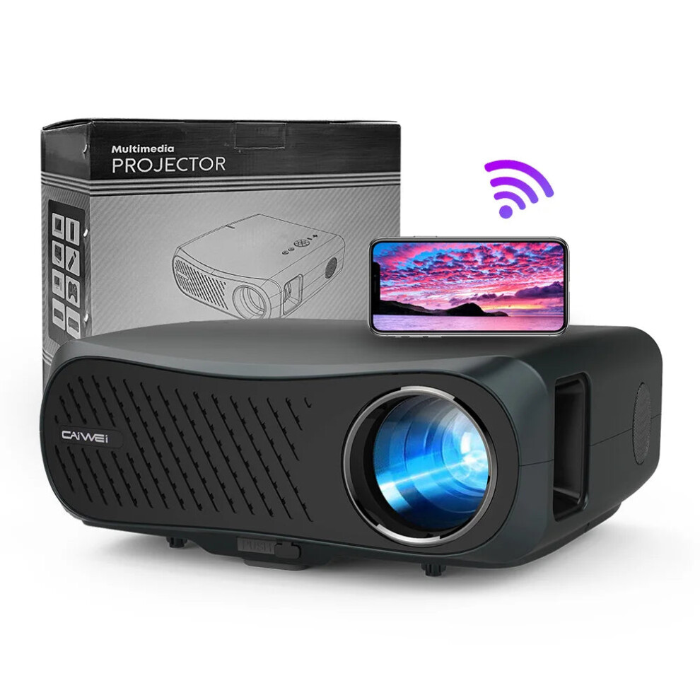 4K Android Wifi Projector - 1080P Hd Native, Long Throw For Indoor Home Theater & Bedroom 313099260294