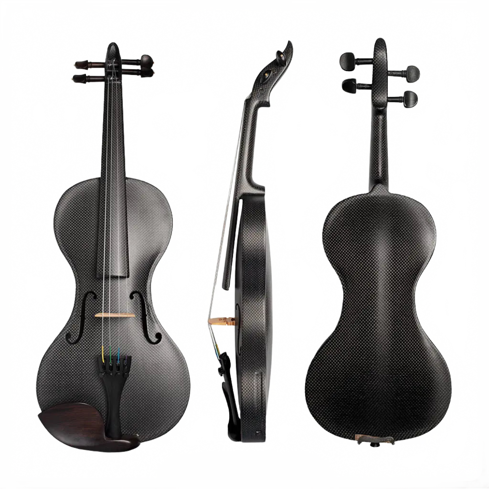 Premium 4/4 Pure Carbon Fiber Violin With Ebony Tailpiece & Bridge, Accessories Included + Free Foam Case 313054667694