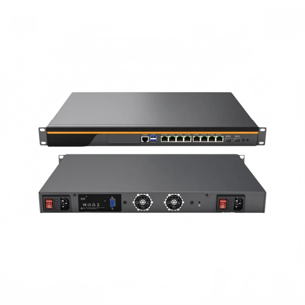 Ikuaios 1U Rackmount Network Appliance - 3Rd Gen Core, 8X 2.5G Ethernet, Dual Sfp Ports, Firewall/Router/Server, Dual Psu, Model 989Rh-1 7445035976990