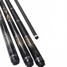 JFlowers Gold Armor Billardqueue mit Carbonfaser-Oberteil, Ledergriff, Radialgelenk, Kamui-Spitze (12,5 mm)Modell JF20-26