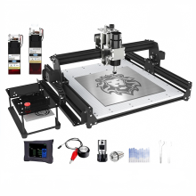 500W 3-Axis CNC Router & Laser Engraver: Precision PCB Milling & DIY Metal/Acrylic/Wood Cutting Machine