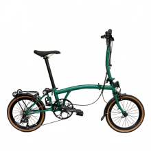 Carston 16-inch 9-speed vouwfiets met C-Brake - Draagbaar chromolystalen drievoudig opvouwbaar frame, 349 velg