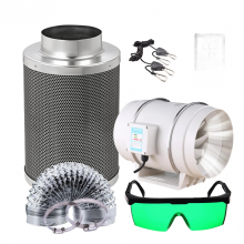 Beylsion Indoor Hydroponics Kweektent Kit met 4-8 Inch Centrifugaalventilatoren en Actief Koolstof Luchtfilter voor Planten