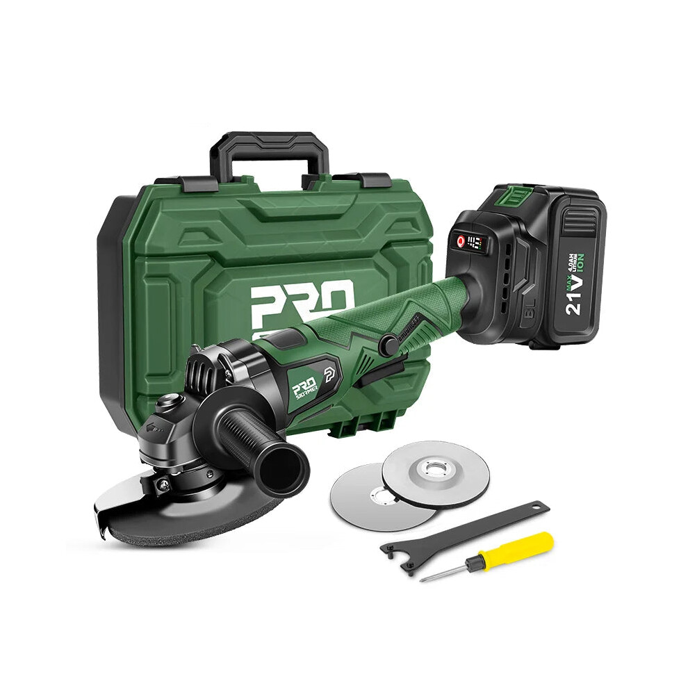Prostormer 21V Brushless Cordless Angle Grinder, 125Mm Cutting Machine With Li-Ion Battery Power Tool 313111619659