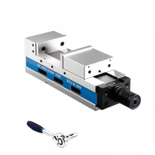 Precisie 4,5-inch pneumatische hydraulische bankschroef - vlakke mond met 0,005 mm nauwkeurigheid voor CNC-bewerkingscentra