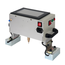 Compacte handbediende pneumatische elektrische graveermachine met touchscreen - I voor naamplaatjes, 100x30mm en 140x20mm markeringen