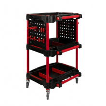 Premium autoreparatie- en detailgereedschapswagen met 3 planken - 57x42x100cm