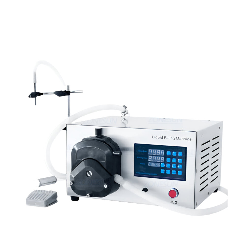 ZONESUN Peristaltic Pump Liquid Filling Machine - 10L/min Capacity for Beverages, Water, Oil, Pigment, Ink, and Glue Packaging