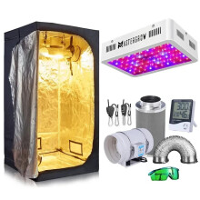 Complete Hydroponic Growing Kit with 2000W LED Grow Light & Carbon Filter - Multiple Sizes Available