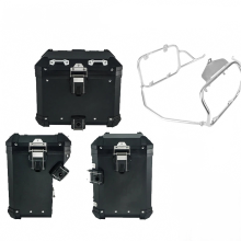 Voge 525DSX/500DSX 2023-2024 Motorcycle Aluminum Luggage Box Set: Side Box, Saddlebag Bracket, Top Case, Pannier Rack