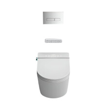 Smart Wall-Hung Toilet with Bidet, Foot Sensor, and Automatic Flush - Complete Intelligent WC Set with Tank