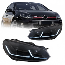 Volkswagen Golf 6 LED Headlights (2009-2012) with DRL & Turn Signals - Premium Car Accessories