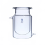 Double Layer Glass Jacketed Reaction Flask with Flat Bottom & 3/4 Open Mouth for Laboratory Use 1