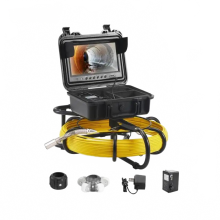 9-Inch Screen Sewer Inspection Camera with DVR, Waterproof Design, 12 Adjustable LEDs, and 16GB SD Card
