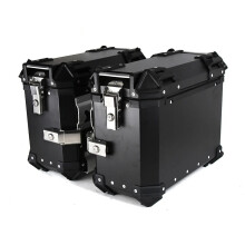 38L Universal Motorcycle Rear Top Box - Aluminum Alloy Lockable Storage Trunk & Side Luggage Case