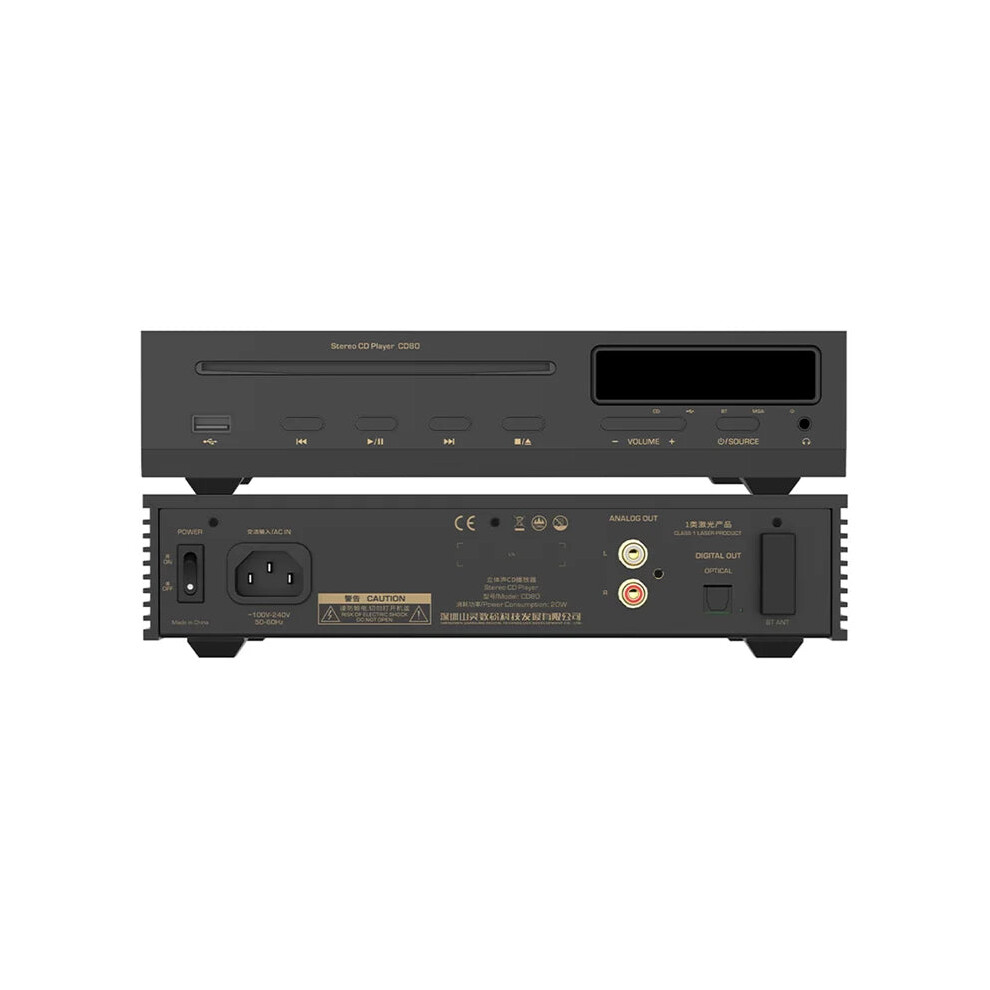 Shanling Cd80 Mqa Cd Player With Philips Drive, Es9219mq Dac & Lta8092 Amplifier Chip - Hi-Res Audio, Bluetooth Input, Ldac 313092689696