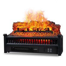 American Fireplaces Decorative Cabinet Charcoal Brazier Heater with Simulated Firewood Flame - Elegant Home Decor Electronic Fireplace