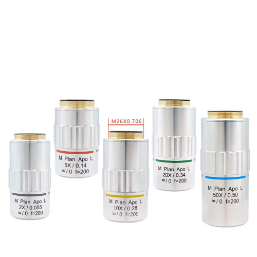 Ultra Long Working Distance 10x Apochromatic Metallographic Objective Lens for Infinity Microscopes