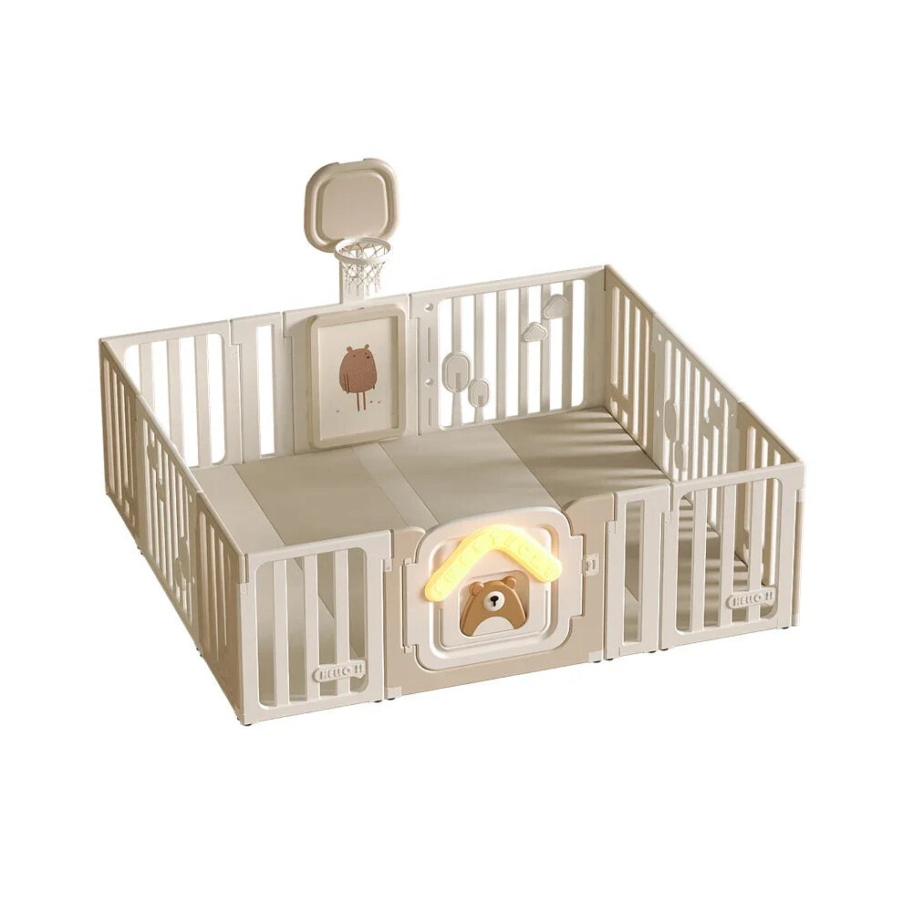 Modern Large Baby Playpen: Sturdy Plastic Safety Fence For Kids With Easy Installation 744760014517