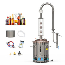 Compact Pure Copper Crystal Tower Distiller CT20CU for Home Moonshine Brewing and Distillation