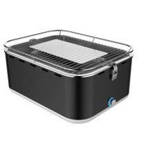 Compact Smokeless Charcoal Grill: Stainless Steel Indoor & Outdoor BBQ Tabletop