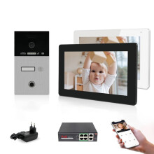 Smart 7-Inch WiFi Video Intercom Doorbell with Tuya Cameras & Fingerprint/RFIC Card Unlock for Apartments