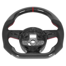 Premium Carbon Fiber Steering Wheel with Nappa Perforated Leather for Audi B8.5 RS3/RS4/RS5/RS6/RS7 (2013-2017)